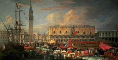 Bucintoro in the Bacino, Venice by Luca Carlevaris